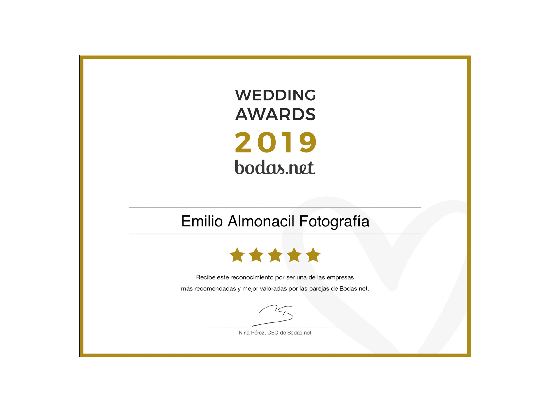 Wedding Awards 2019 Bodas.net